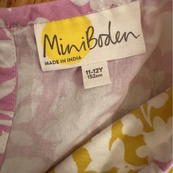 Mini Boden Floral Boho Cotton Dress Size 11-12yr #j6 - Picture 5 of 9